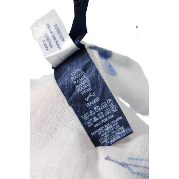 Vilebrequin Womens Cotton Long Sleeve Button Printed Tunic Blouse White Size XL - Picture 4 of 6